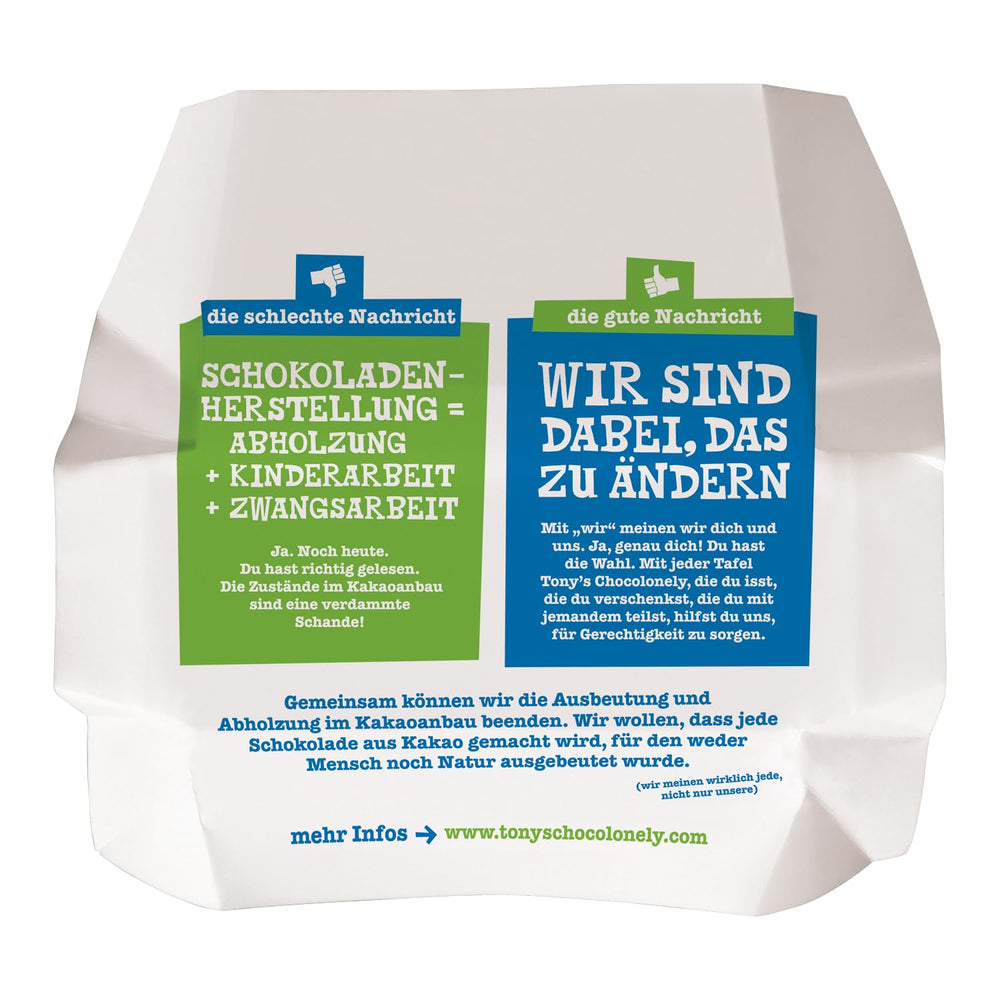 Tony's Chocolonely - Chocolat noir aux amandes et sel marin 90g