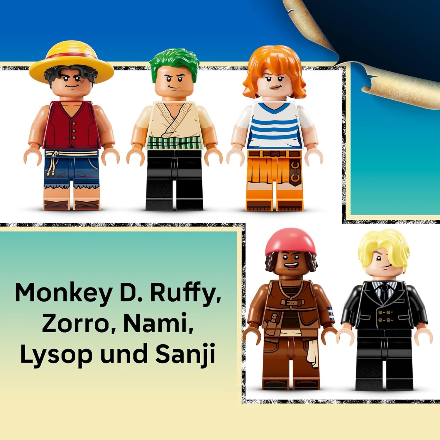 LEGO ONE PIECE - Das Piratenschiff Flying Lamb (Going Merry) - Ensemble de jeux avec 5 figurines - inkl. Luffy, Zoro et Nami - Jeu de construction - Cadeau pour les jeunes, les filles et les fans à partir de 10 ans - 75639