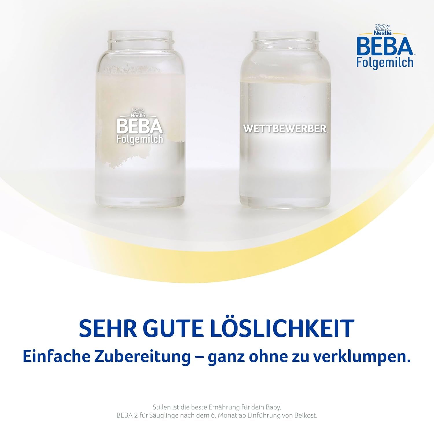 BEBA 2 - Lait de suite après 6 mois, avec complexe 5 HMO, teneur en protéines adaptée à l'âge, sans lactose, sans huile de palme, sans huile de poisson, nourriture pour bébé, lait en poudre pour bébé, lot de 3 (3 x 800 g)