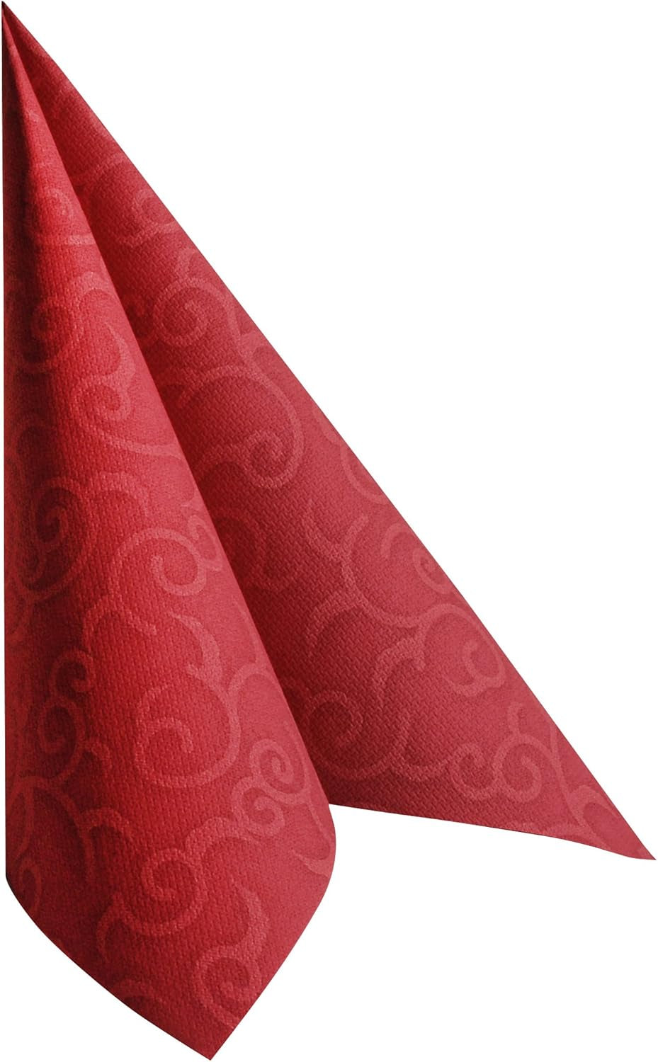 Papstar, 50 serviettes "Collection ROYAL" pli 1/4 40 Cm X 40 Cm Bordeaux "Casali", #84880