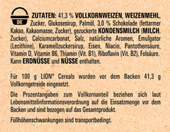 Nestlé Lion Céréales, Flocons de maïs aromatisés au chocolat et au caramel, 41 % de grains entiers vitaux, vitamines et minéraux, flocons croquants, paquet Maxi Value, paquet de 4 (4 x 675 g)