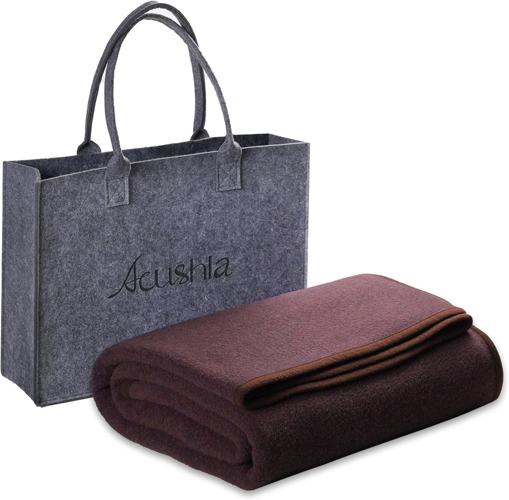 ACUSHLA 200.7X160 Cm, 1.7 Kg, pătură, pătură de lână, pătură caldă de călătorie, pătură tricotată, decorativă, pături pentru canapea, scaun, canapea, pat, living, camping, potrivită pentru toate anotimpurile Ww203 Paturi si Cuverturi Besuche den ACUSHLA-Store Maro 79" X 59"