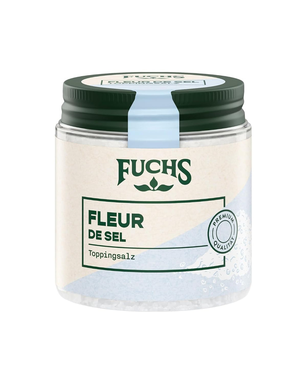 Fuchs Gewürze - Fleur de Sel | Sel de garniture noble pour asperges, fruits de mer et poissons | Meersalz de qualité supérieure 100 g im wiederverschließbaren Gewürzglas