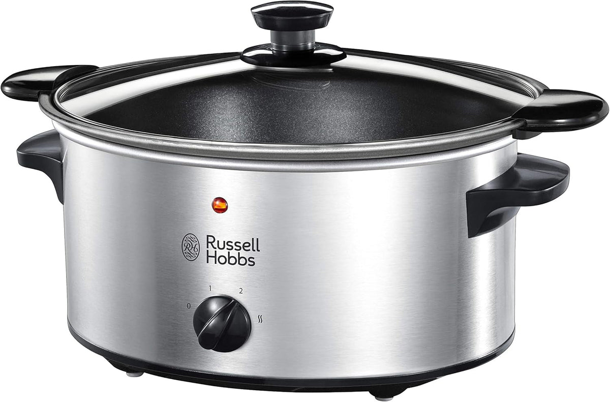 Mijoteuse Russell Hobbs, 3,5 litres, antiadhésif, acier inoxydable, 3 réglages de température et fonction maintien au chaud, mijoteuse 160 W Naty Shop Titre par défaut