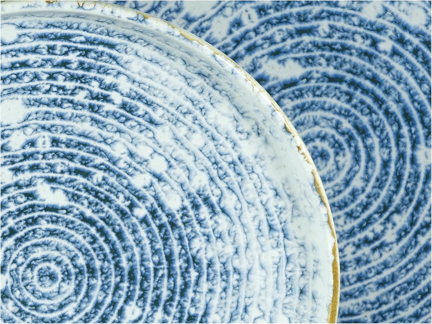 CreaTable, 21652, série Uno Mykonos, service de table 12 pièces, service d'assiettes en porcelaine, passe au lave-vaisselle et au micro-ondes, fabriqué au Portugal