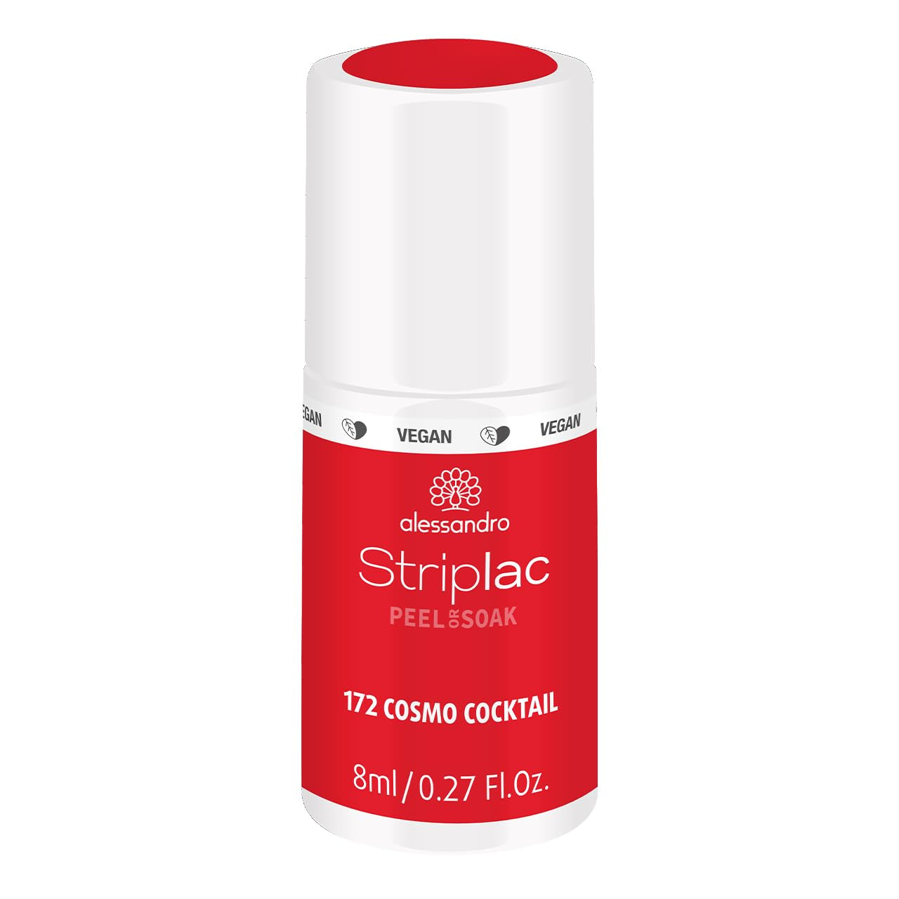 Vernis à ongles UV alessandro Striplac Coral Sunshine – Délicat et longue durée – S'enlève facilement grâce à la technologie de retrait – Vegan et cruelty-free – 8 ml