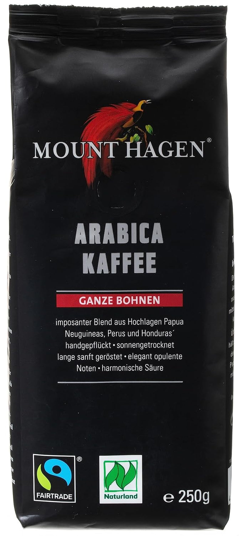Café Arabica torréfié biologique FT Naturland, 250 g de café Naty Shop en grains entiers