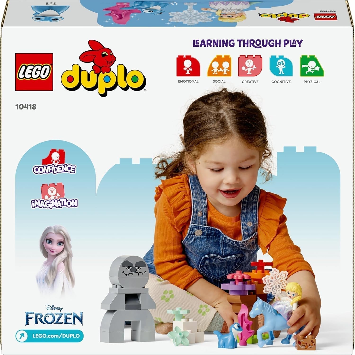 LEGO DUPLO | Disney ELSA et Bruni dans la forêt enchantée, La Reine des Glaces, jouet à 4 figurines pour les enfants de 2 ans, cadeau préscolaire pour les filles et les garçons de 2 ans et plus, basé sur les ensembles de construction La Reine des Neiges 2 10418 Beuche den LEGO-Store
