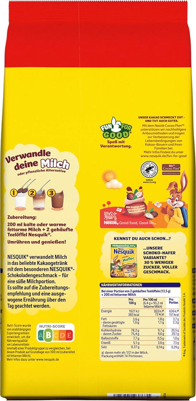 Nestlé, Cacao en poudre à mélanger au lait, 1 Kg de Cacao et Chocolat Chaud Naty Shop
