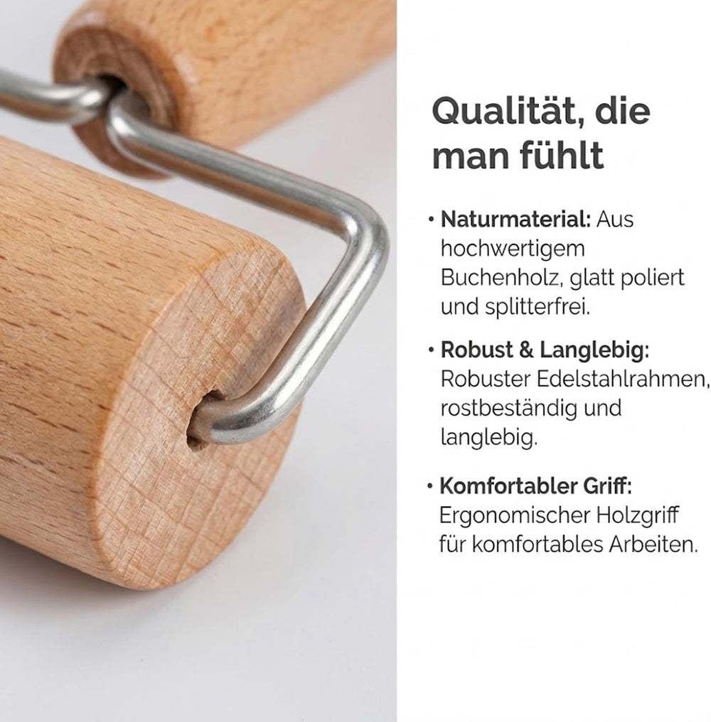 Rouleau à pâtisserie, rouleau à pâtisserie, rouleau à pâtisserie en bois, adapté à la cuisson et à la cuisine à domicile, tortilla, pizza, biscuits