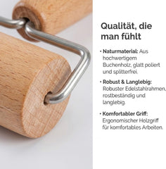 Rouleau à pâtisserie, rouleau à pâtisserie, rouleau à pâtisserie en bois, adapté à la cuisson et à la cuisine à domicile, tortilla, pizza, biscuits