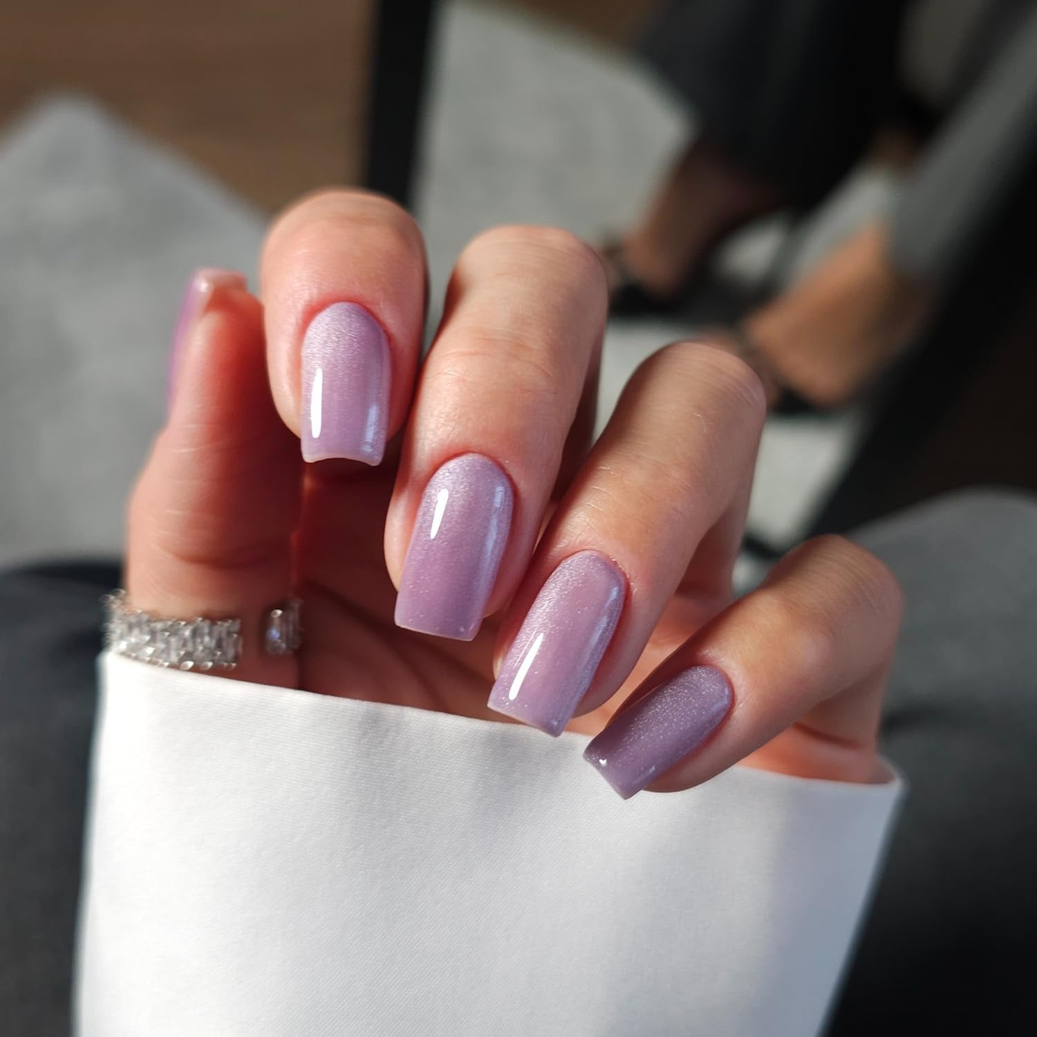 Semilac Vernis à Ongles UV 664 Lilas Brillant 7 ml - Effet Oeil de Chat, Reflets Uniques avec Outil Magnétique - Collection Gloss Gala