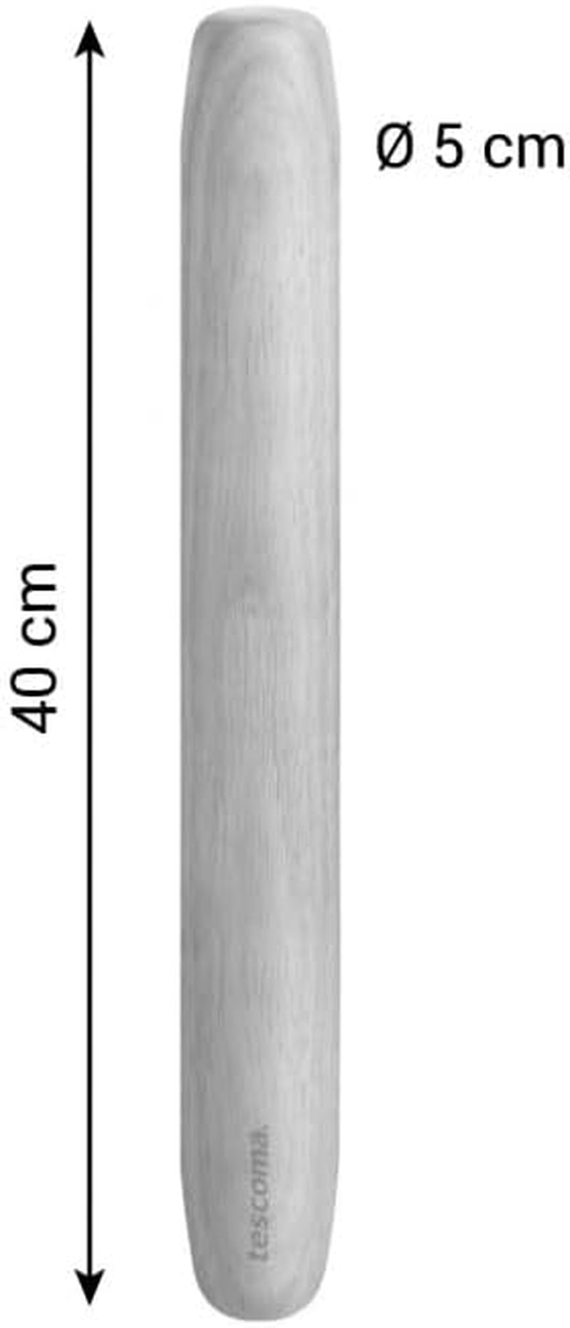 Rouleau à pizza Tescoma DELÍCIA 40 cm, ø 5 cm, en bois | Bois d'hévéa brésilien de qualité supérieure | Idéal pour les pizzas de toutes tailles | Conception ergonomique | Écologique et durable