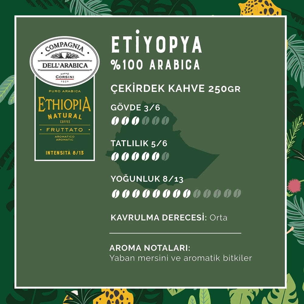 CAFFÈ CORSINI 1950, Ethiopie Café 100% Arabica 250g