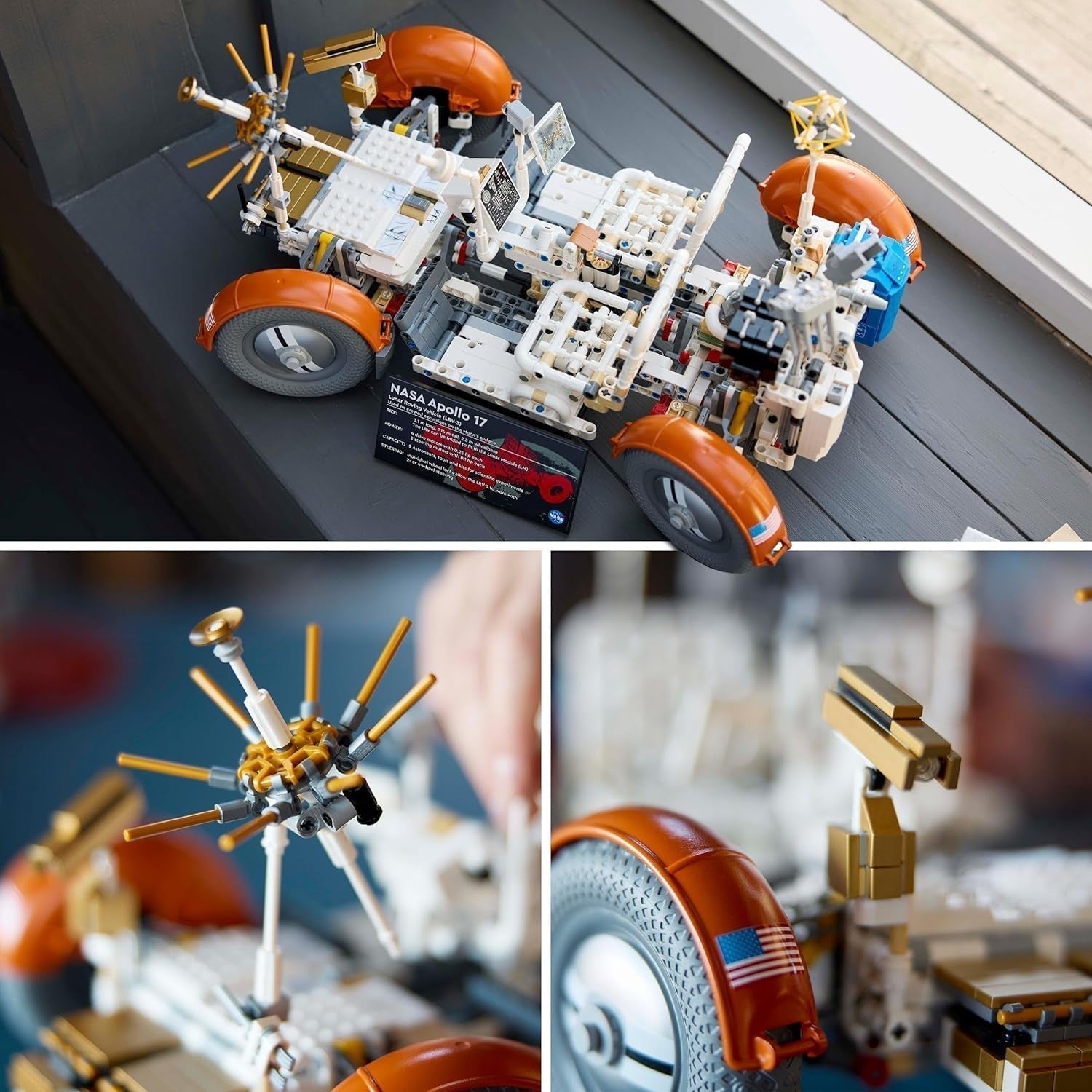 LEGO Technic NASA Apollo Lunar Roving Vehicle (LRV), modèle de Rover lunaire pour adultes, objet de collection spatial pour les amateurs de sciences, jouet de construction, modèle de véhicule spatial 42182 Ensembles de construction Besuche den LEGO-Store