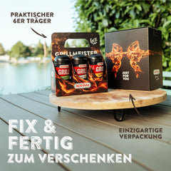 KOTÁNYI Coffret cadeau d'épices pour grillades - 6er Carrier - Cadeaux pour hommes - Grill Zubehör & Spice Set für jedes BBQ - Grill Zubehör inkl. Magic Dust - [Jetzt Geburtstagsgeschenk für Männer bestellen!]