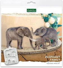 Katy Sue, Moule Silicone Famille d'Éléphants Cuisine Naty Shop