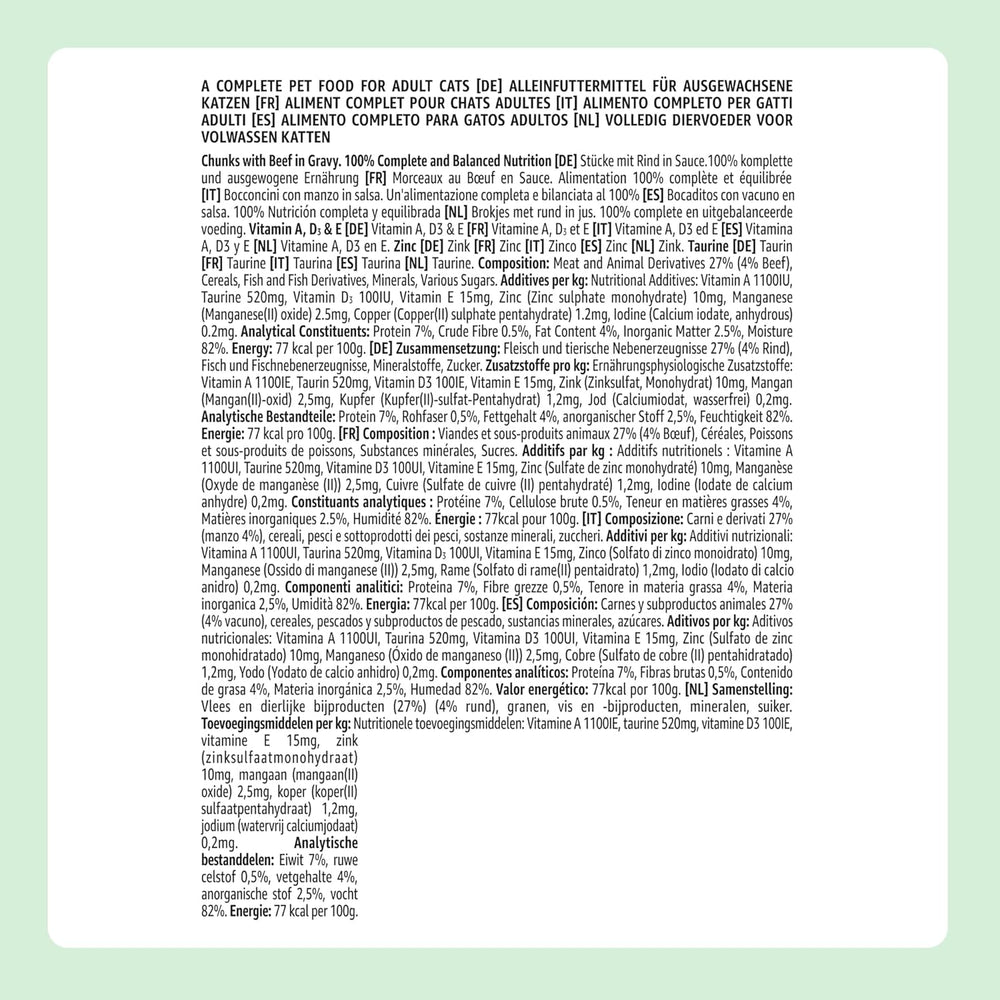 par Amazon Katzenfutter, nass, Dose, Stücke mit Geflügel in Sauce, 12 x 415 g