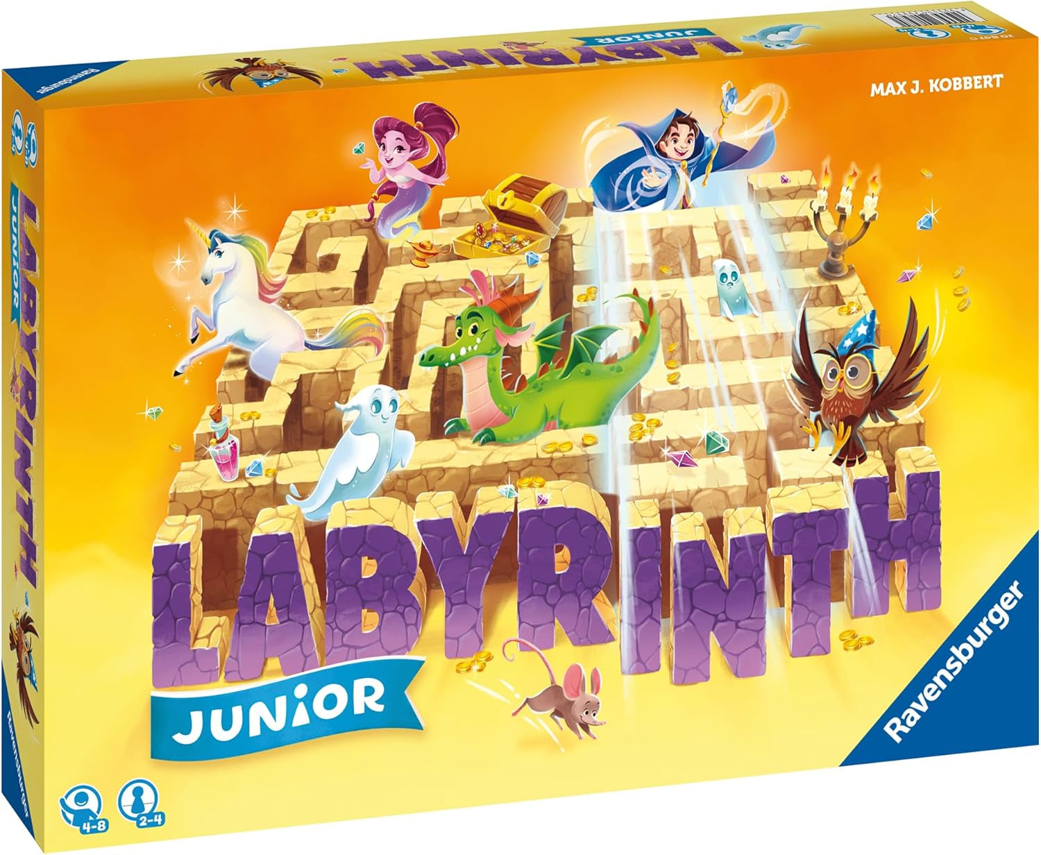 Ravensburger Jeu pour Enfants 20847 - Labyrinthe Junior - Classique familial pour les tout-petits, jeu à partir de 4 ans - Jeu de société adapté à 2 à 4 joueurs, édition Junior