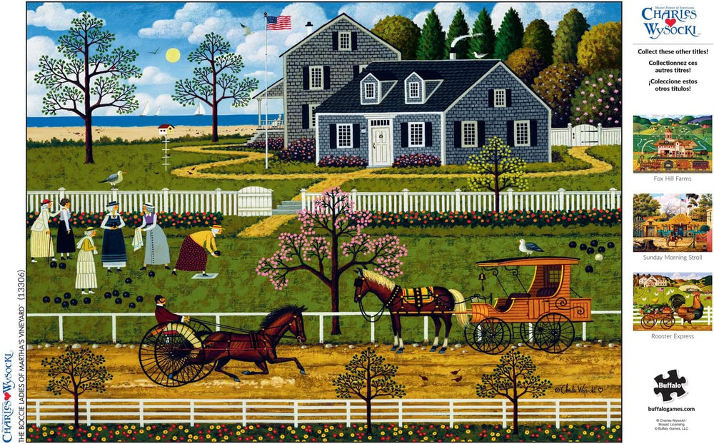 Buffalo Games - Charles Wysocki - Doamnele Boccie din Marthas Vineyard - puzzle jigsaw 1000 piese Puzzle Naty Shop