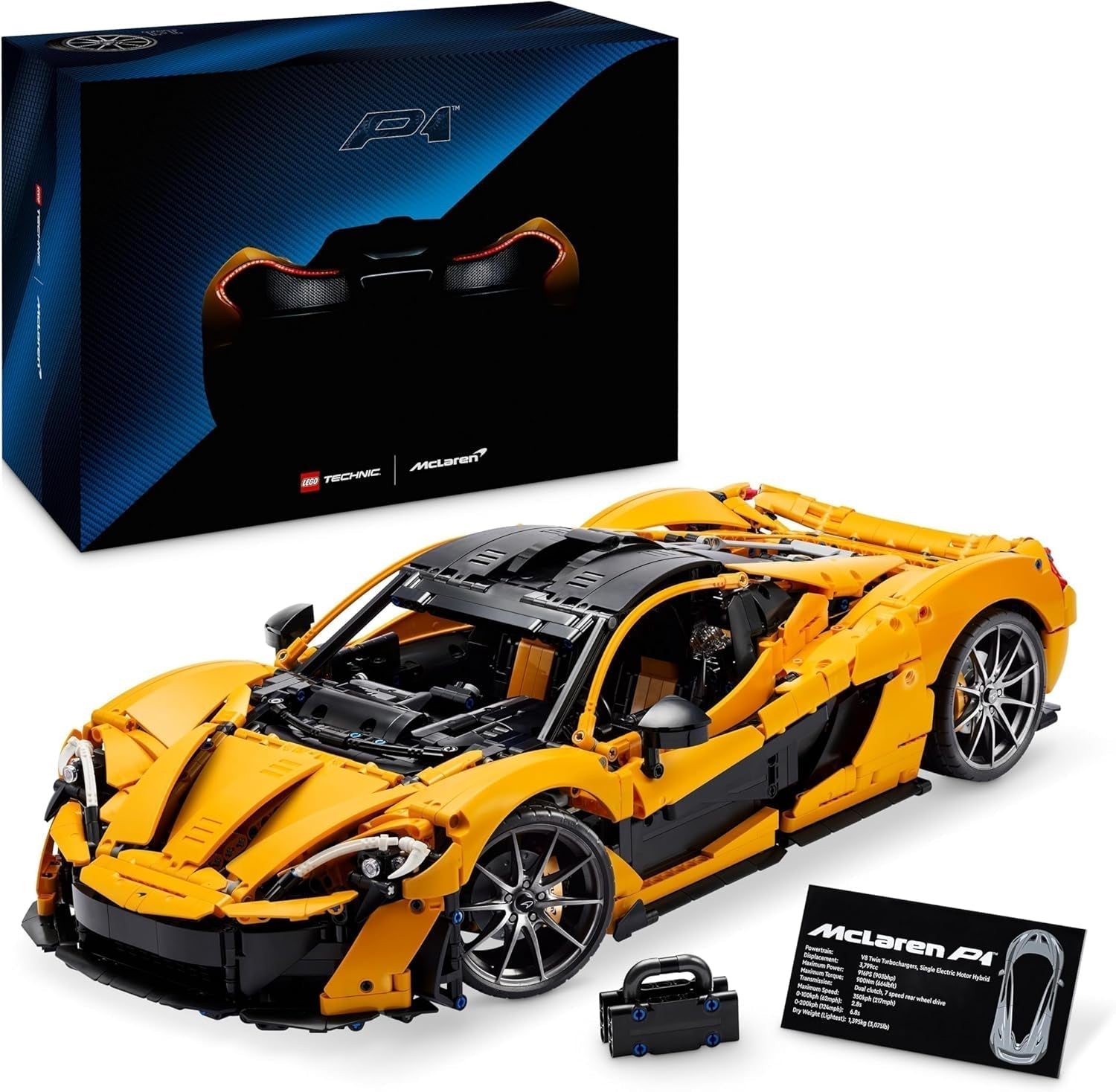 LEGO Technic Mclaren P1 Super ensemble de voiture de sport pour adultes fans de voiture cadeau moteur à piston V8 échelle de transmission à 7 vitesses modèle de voiture jouet ensemble de voiture 42172 ensembles de construction Besuche den LEGO-Store Default Title