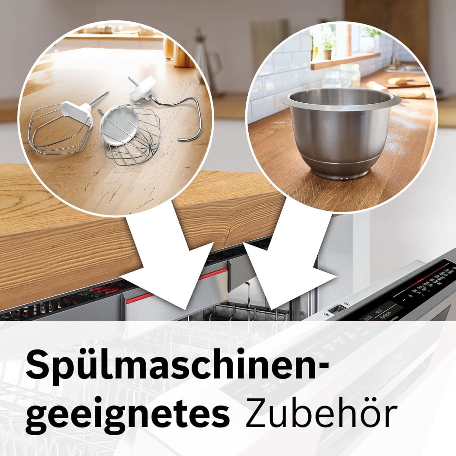 Bosch Küchenmaschine Serie 4 MUM56340, Schüssel 3,9 L, Mixer 1,25 L, Fleischwolf, Zitruspresse, Planetenrührwerk, Knethaken, Schlag-, Rührbesen, Durchlaufschnitzler, 3 Scheiben, 900 W, Silber/Grau Mother and Child Naty Shop