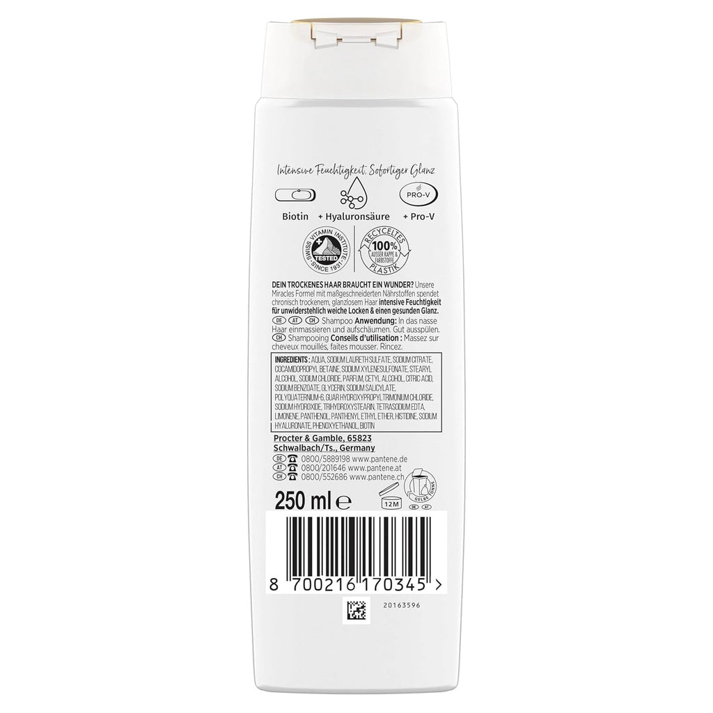 Șampon hidratant Pantene Pro-V Hydra Glow cu biotină, pentru păr uscat, deteriorat Duș și baie Pantene