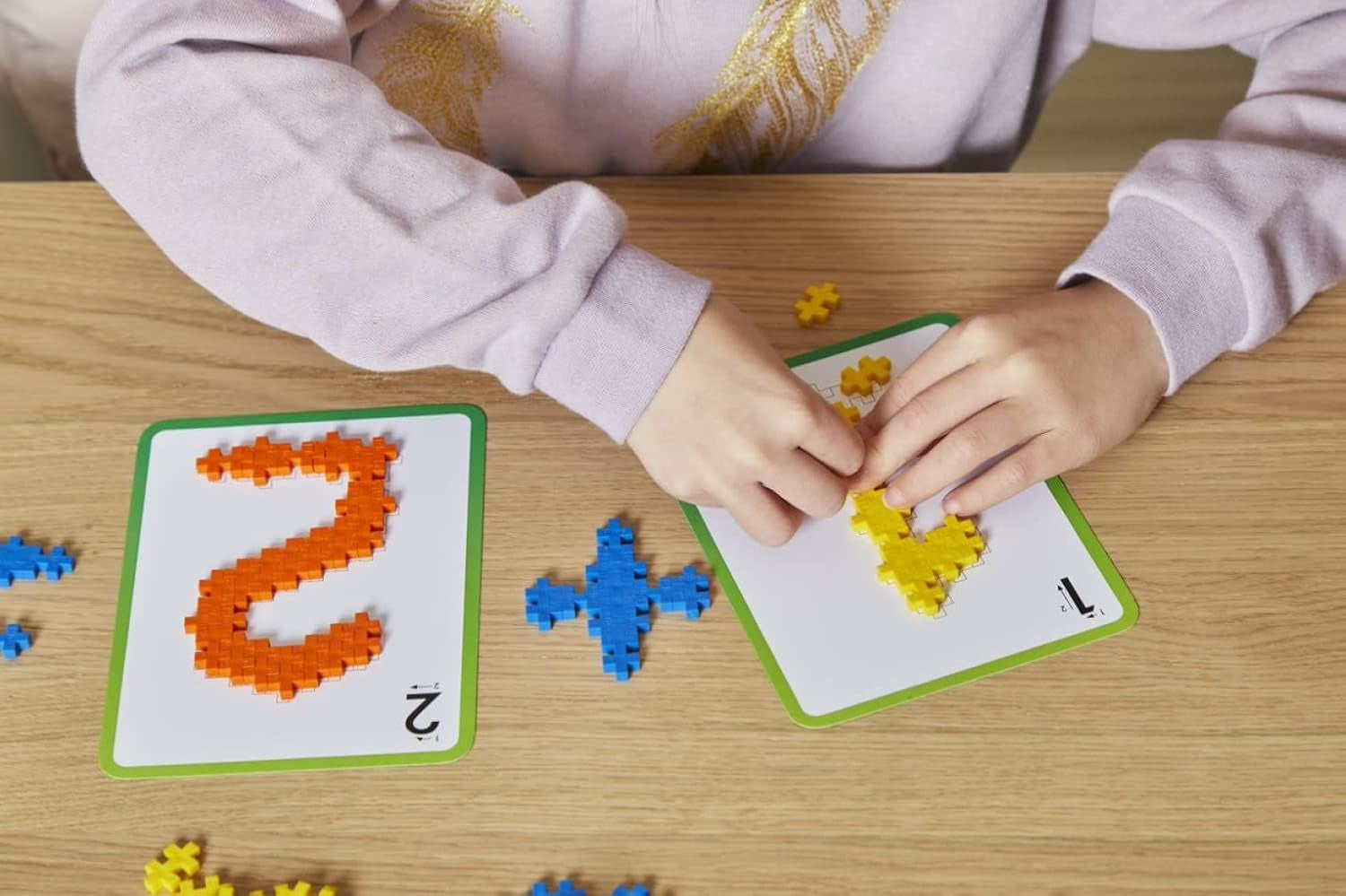 Plus-Plus 9603909 Geniales Konstruktionsspielzeug, Apprendre à construire, ABC & 123, Kreativ-Bausteine, 600 pièces