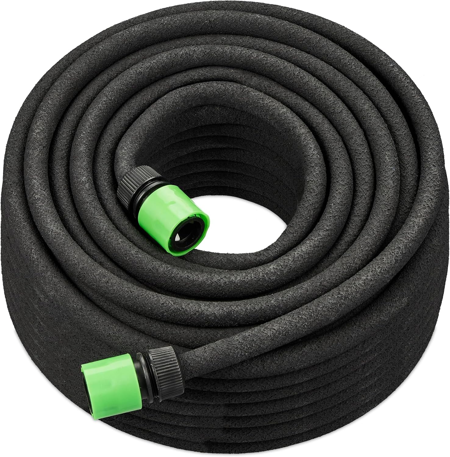 Furtun de picurare Relaxdays, 50 m, furtun de udare pentru udarea straturilor înalte și a gardurilor vii, furtun de grădină, negru