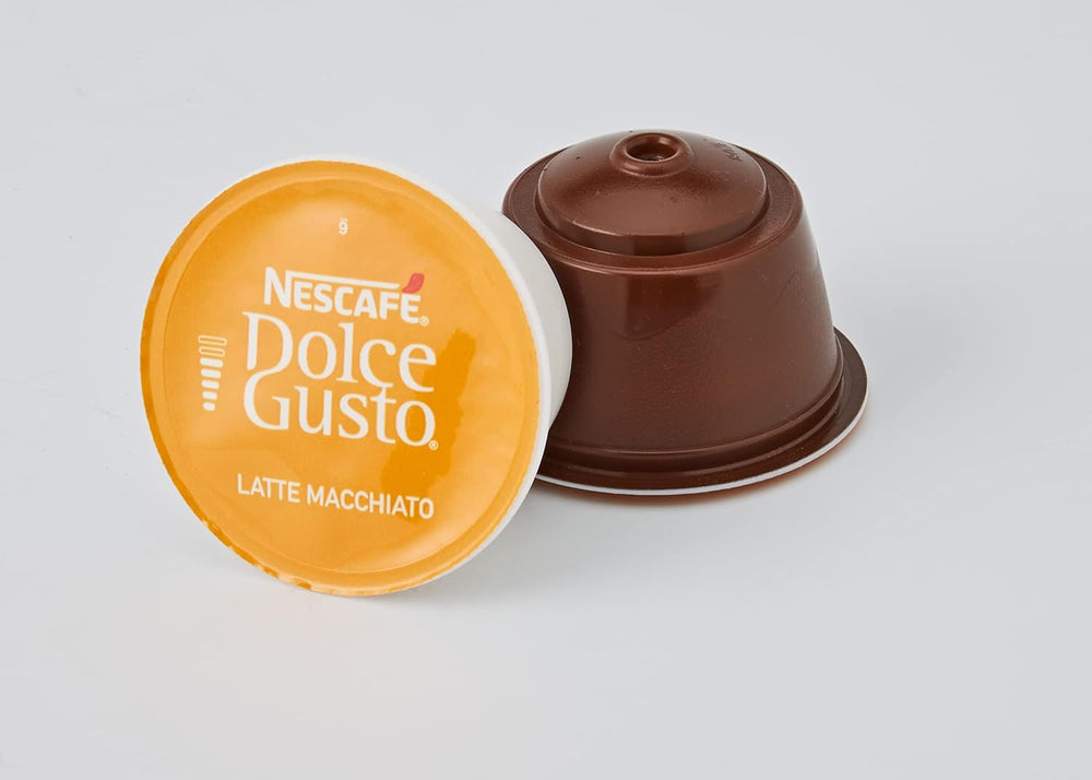 NESCAFÉ Dolce Gusto Latte Macchiato Vorratsbox 90 capsules de café & Flat White, 48 capsules de café, Arabica et Robusta Bohnen