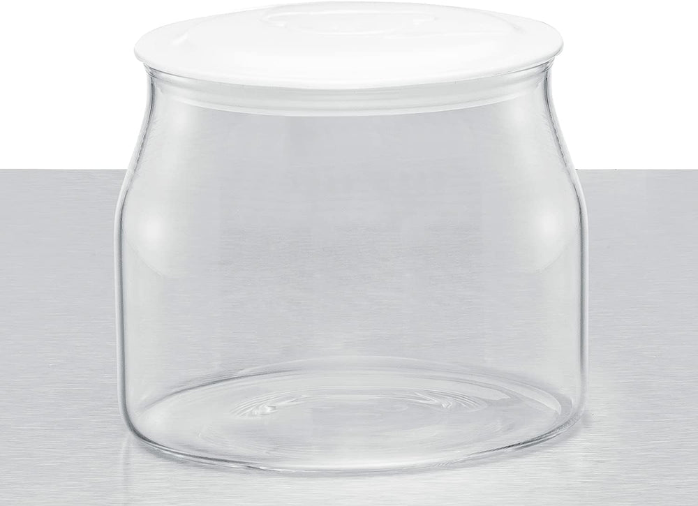 Rommelsbacher JG 1 Pot de Rechange pour Machine à Yaourt et Fromage Frais JG 80-1,2 Litre avec Couvercle (Lot de 2) Boîtes de Conservation Alimentaires Naty Shop