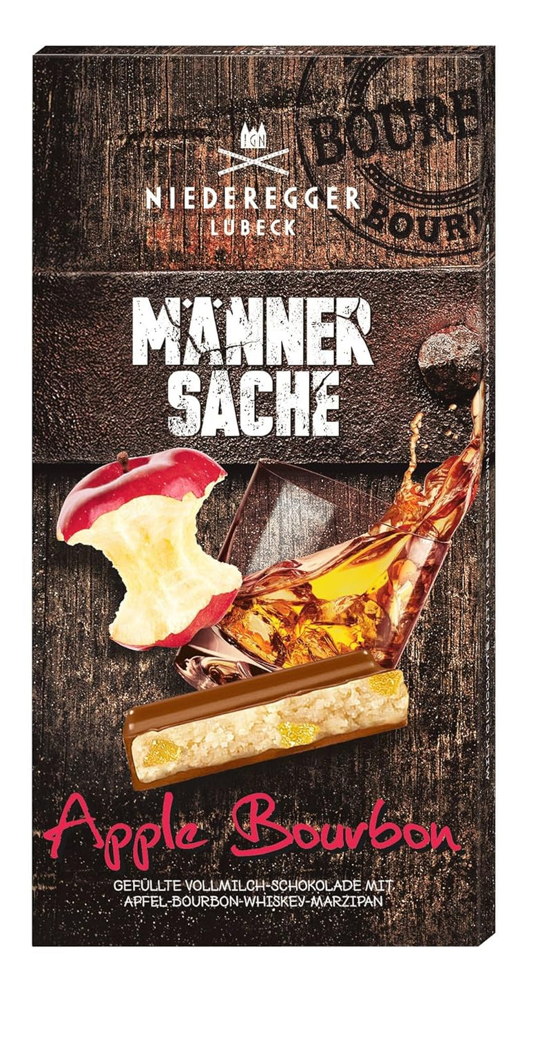 Barre de massepain aux pommes et au bourbon Niederegger Men's Stuff, 110 g