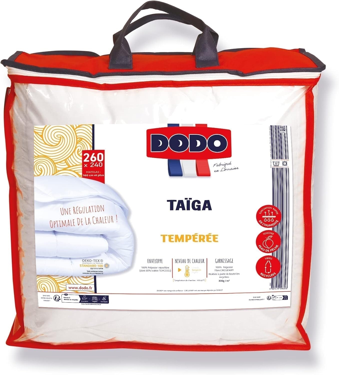 DODO plapumă matlasată sintetică, temperată, Taiga 240/260 Plapumi si pilote Naty Shop