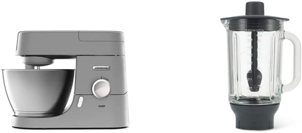 Kenwood Chef KVC3110S Robot culinaire, bol à mélanger en acier inoxydable de 4,6 L Mother & Baby Naty Shop Chef Ensemble de fixation pour mélangeur en verre de 4,6 L 1000 W