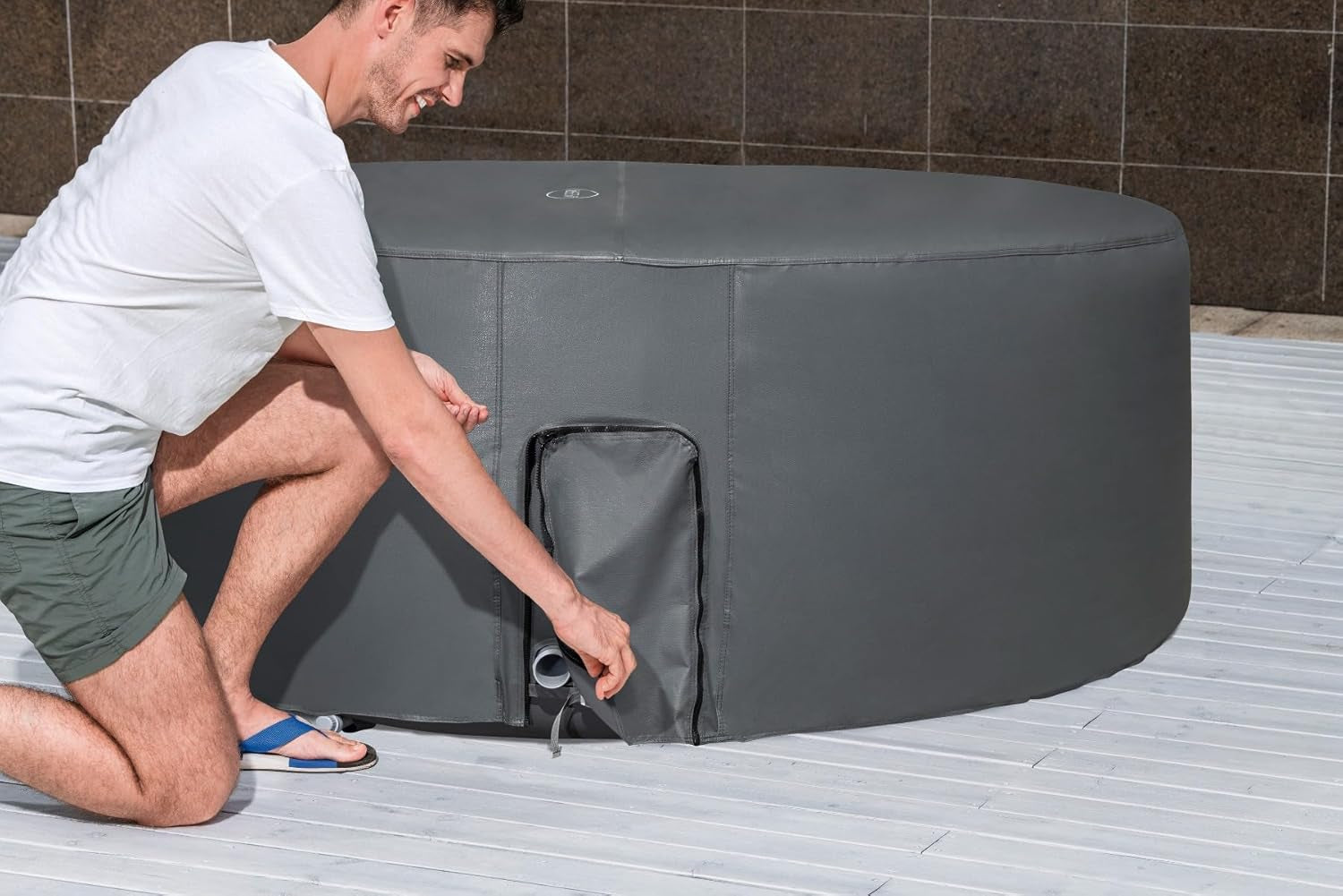 Bestway LAY-Z-SPA Xtras EnergySense Plus couverture thermique complète Ø 236 x 71 cm, ronde