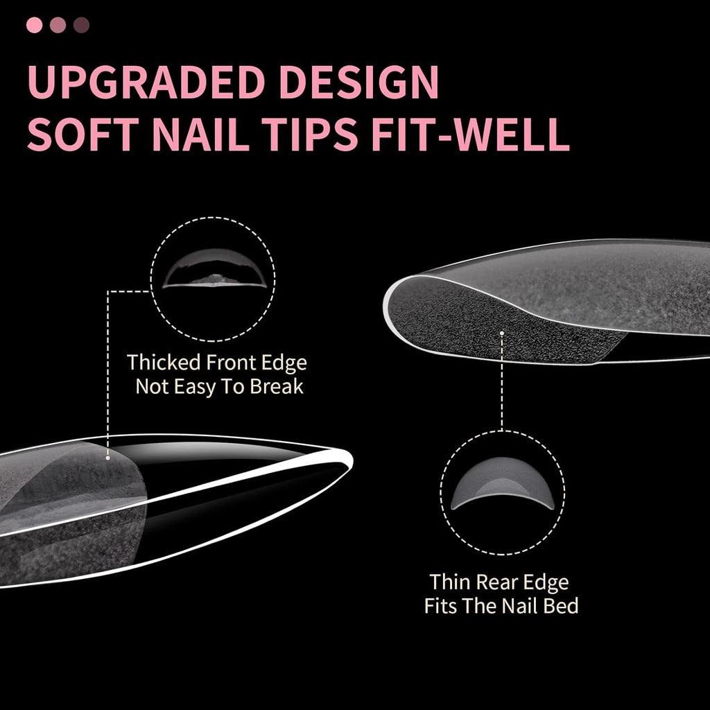 Unghii scurte cu acoperire completă, 120 bucăți, vârfuri de unghii scurte cu formă de migdale, gel moale, vârfuri de unghii scurte cu formă de migdale, 12 dimensiuni, vârfuri de unghii scurte preformate semi-mate pentru unghii cu gel