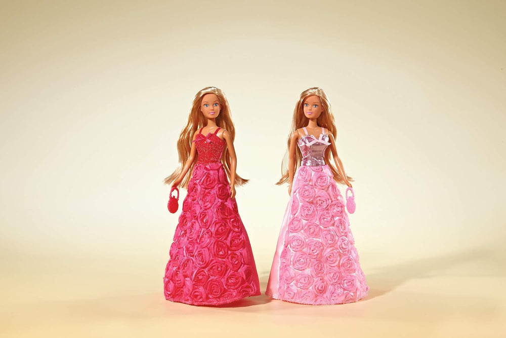 Simba 105739003 - Steffi Love Princess Gala Fashion, 2-Fach Sortiert, es Wird nur EIN Artikel geliefert, Spielpuppe as Prinzessin im traumhaften Rosenkleid mit Handtasche, 29cm, ab 3 Jahre