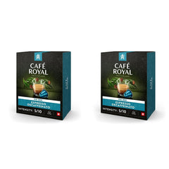 Café Royal Espresso Decaffeinato 36 capsules pour machine à café Nespresso - intensité 5/10 - capsules de café certifiées UTZ en aluminium (emballage avec 2)