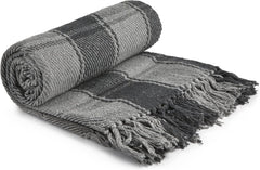 Jeté Frisco, Coton recyclé, Traditionnel, Plaid, Pour chaise, canapé, canapé, jeté, couverture, Anthracite, 127 X 152 Cm Emma Barclay Lits et Couettes Anthracite 50X60" (127X152Cm)