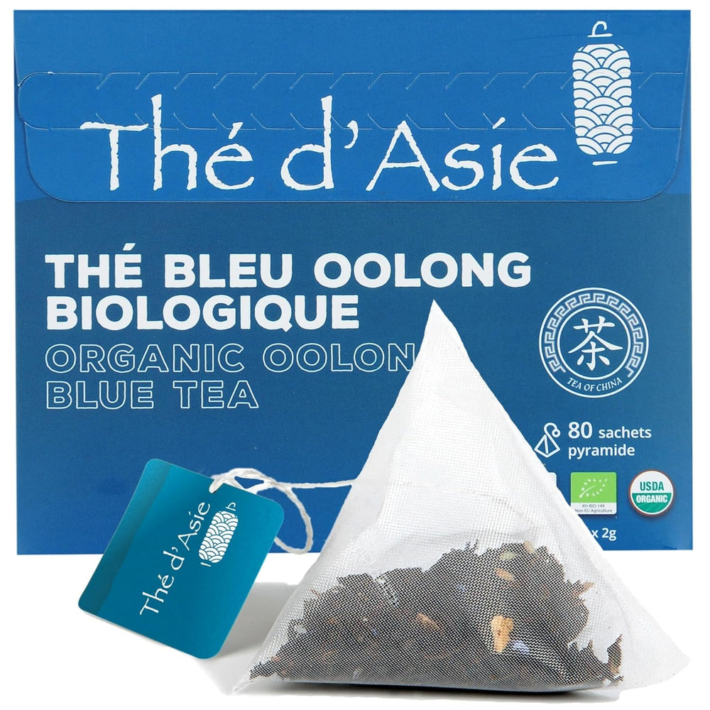 Khla - Thé Oolong Bio 100 G - Thé Bleu - Thé Naturel en Vrac - Thé Asiatique Biologique - En Vrac et Coupé - Tisane et Infusé - Origine Chine