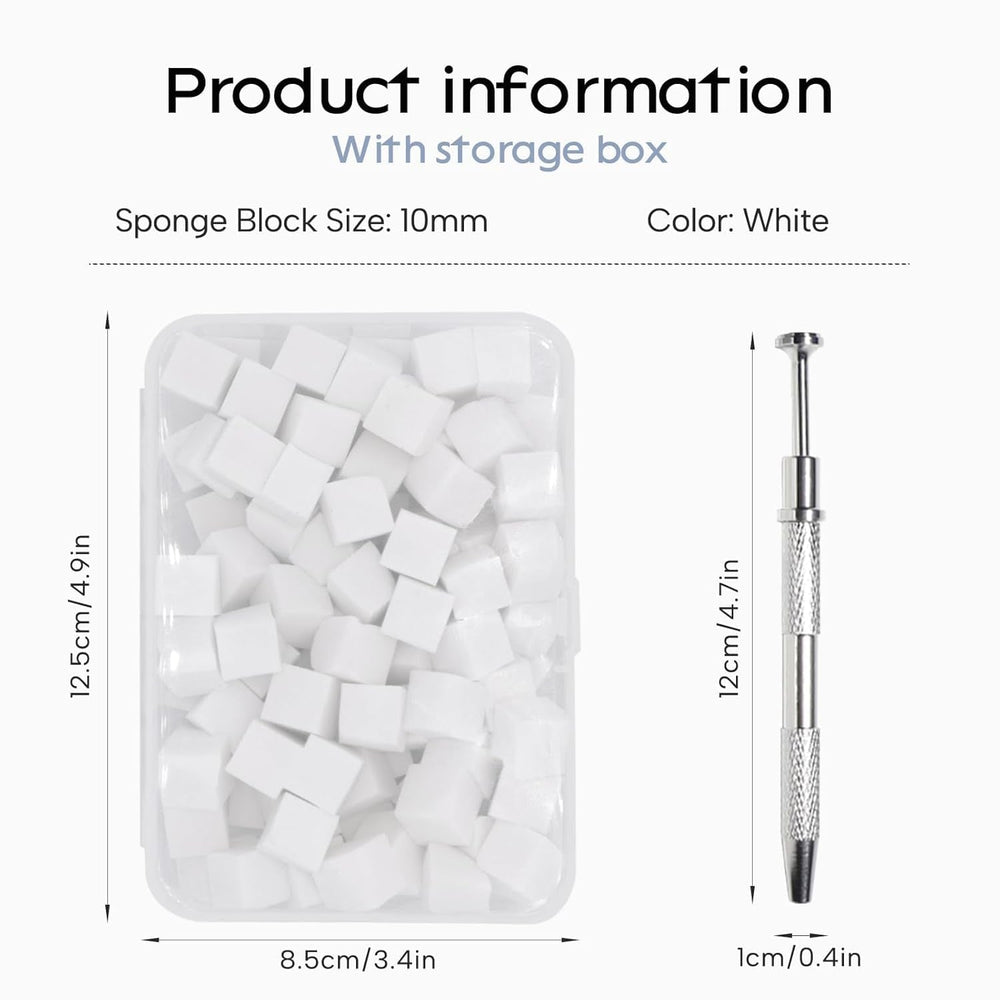 125 Nail Art Schwämme et 4 Krallen Nail Sponge Metallgreifer pour Ombre et Gradient Nageldesign, Nagelkunst-Schwamm Pinsel, Maniküre Zubehör für Nägel, Nail Art Schwämme pour Babyboomer Effet DIY