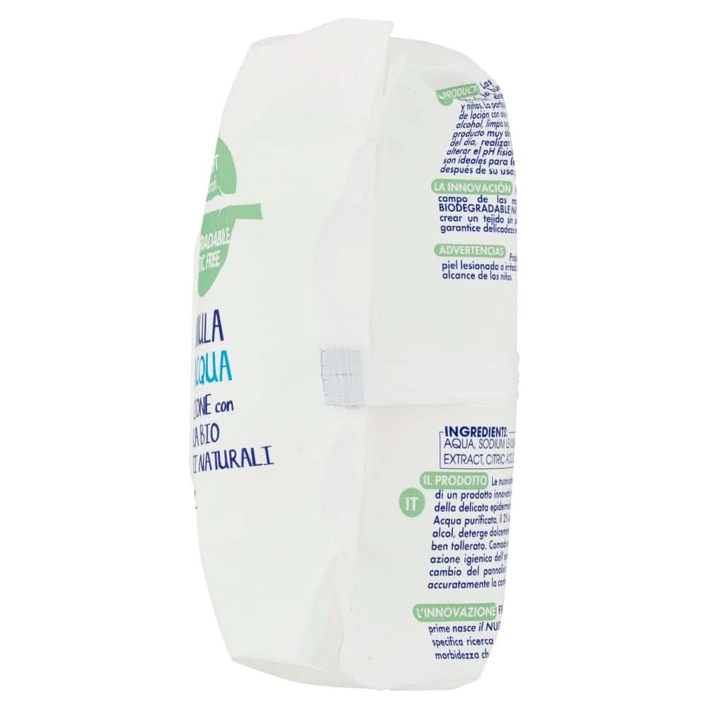 Lingettes à langer Baby Sensation à l'eau pure, formule à 98% d'eau purifiée avec effet nettoyant pour la peau, testées dermatologiquement, pack économique Lingettes humides pour bébé Naty Shop