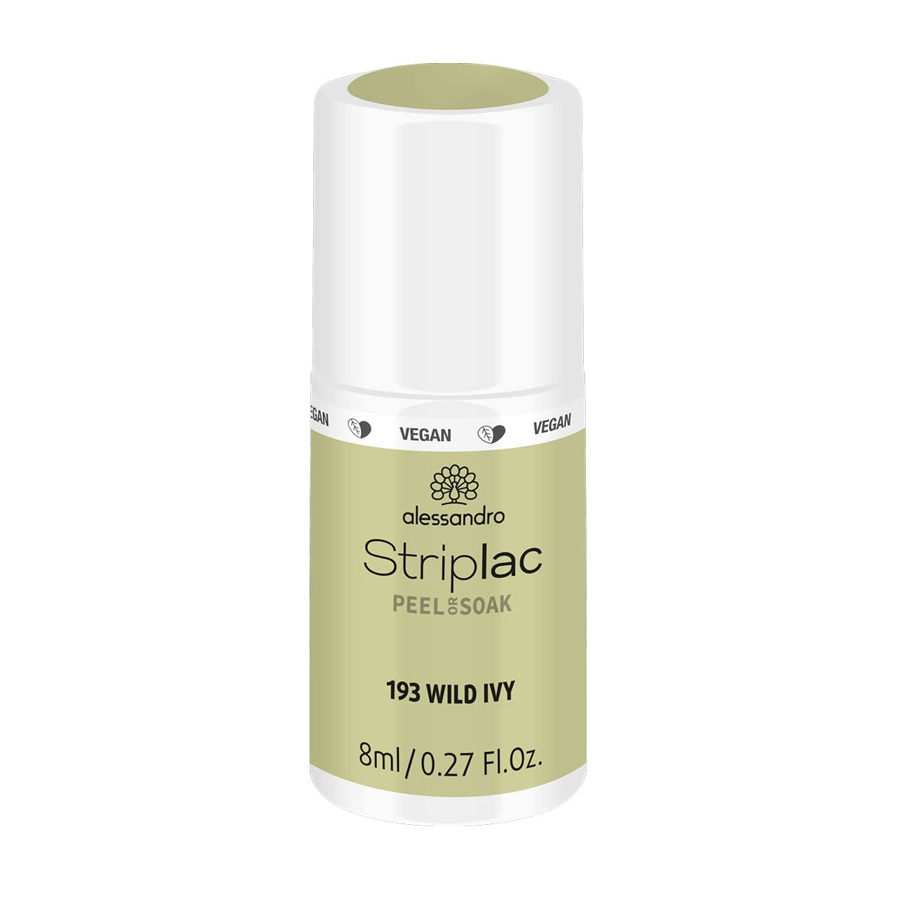 alessandro Striplac UV-Nagellack Flat White – Facile et facile à utiliser – Application facile grâce à la technologie Peel-Off – Vegan et sans alcool – 8 ml