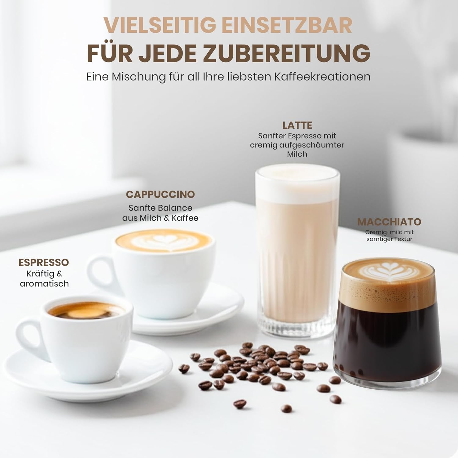 Cafferato Caffè Gran Crema – 1 kg de café en grains | Expresso italien | Faible acidité, avec des notes de noix et de chocolat | Grains entiers pour expresso et café de spécialité | Avec valve de saveur