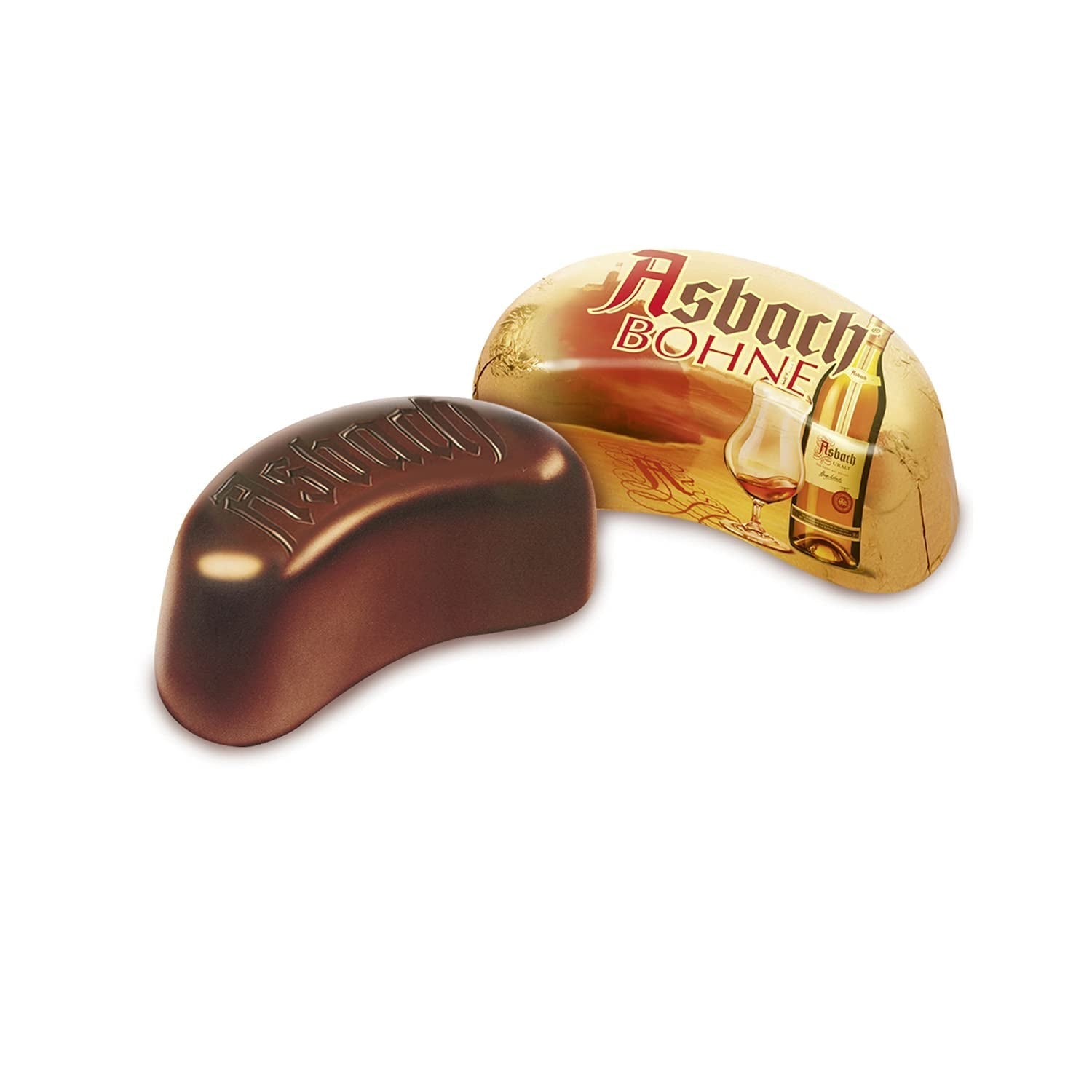RCP Asbach Praliné Mix, avec et sans croûte, garniture liquide, alcoolisé, merveilleux cadeau, 2 X 125 grammes Naty Shop Chocolates