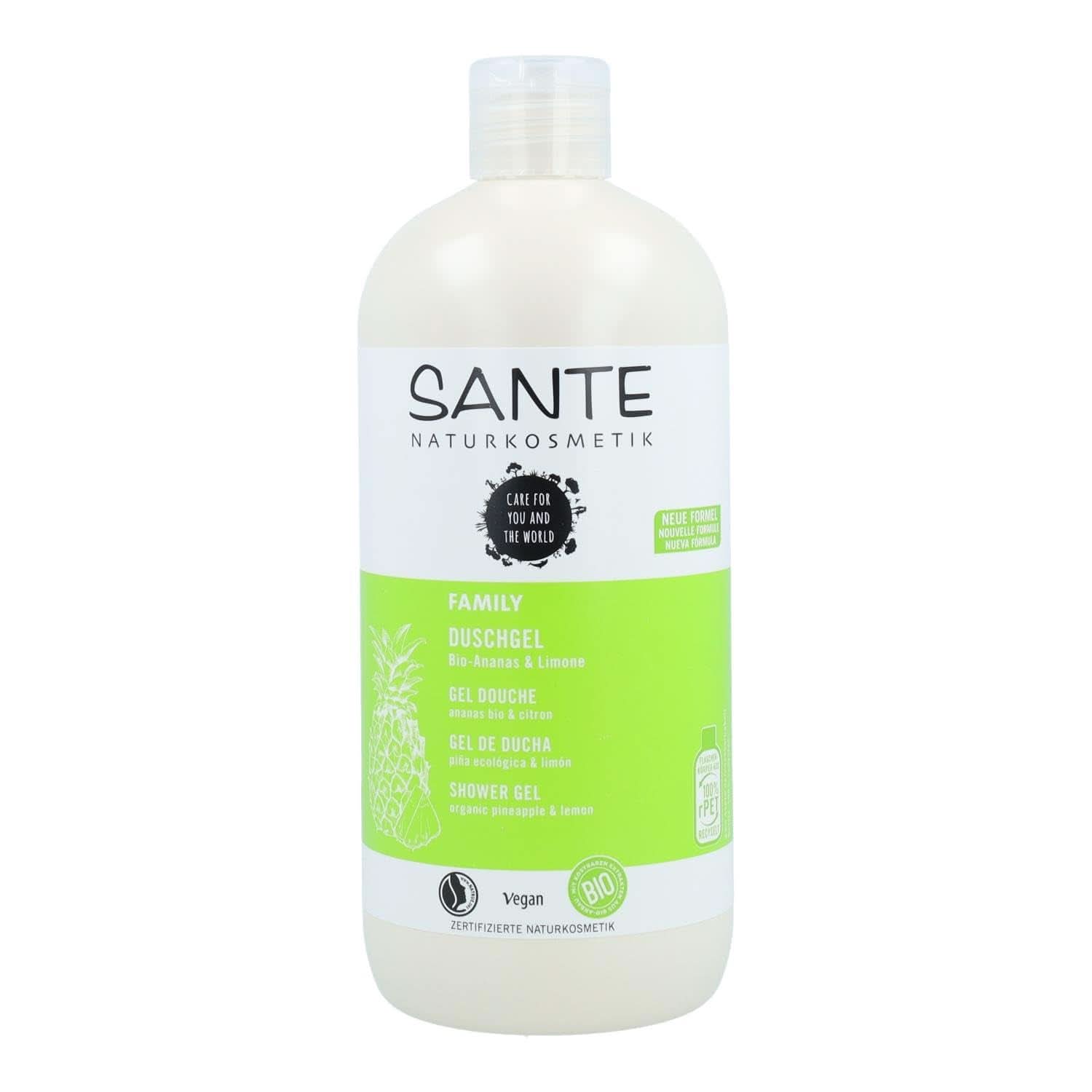 SANTE Natural Cosmetics Gel de duș răcoritor cu parfum de citrice, 950 ml Duș și baie Naty Shop 500 ml Fructat, proaspăt
