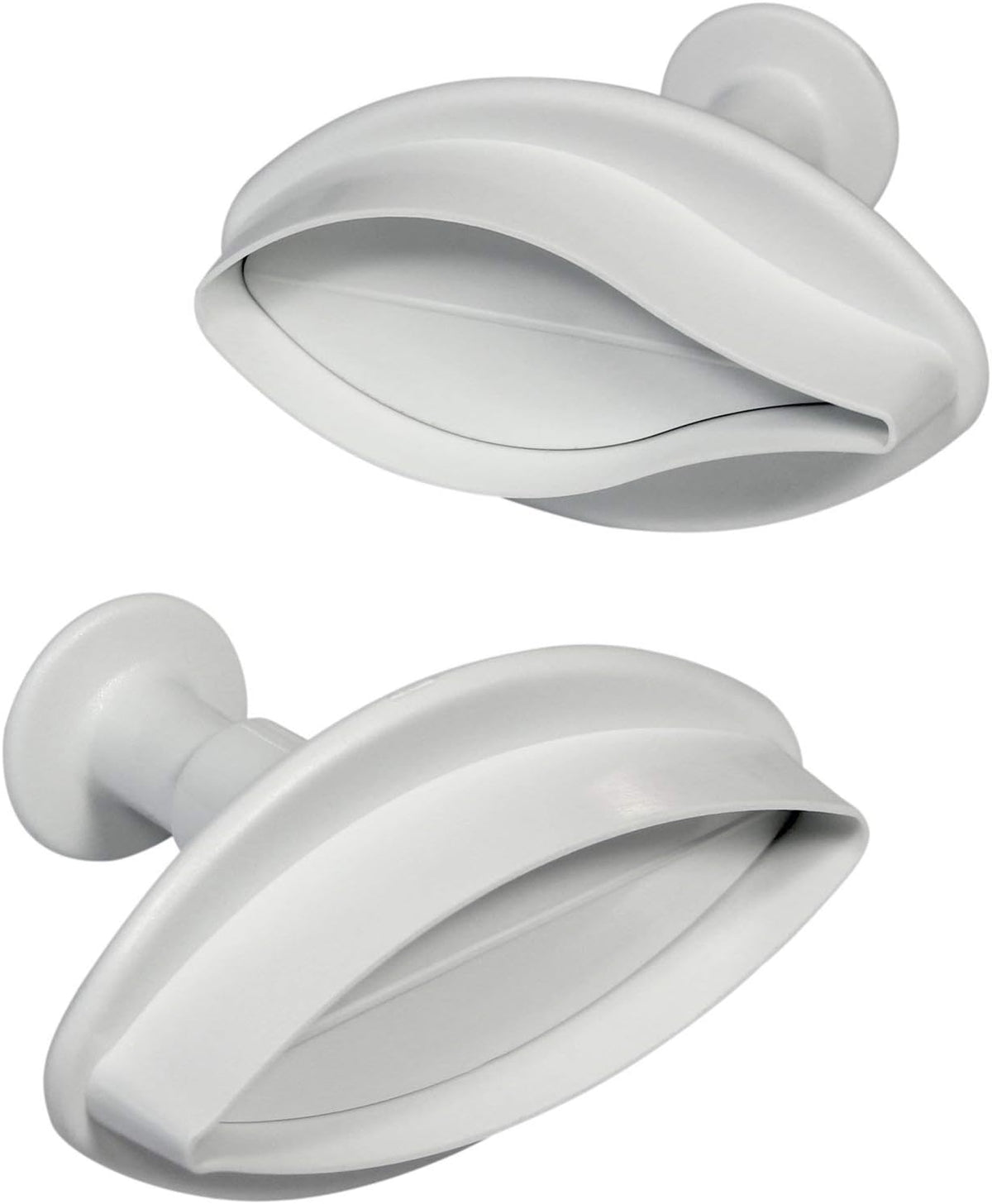 LY1002 Découpeur de gaufrage Lys nervuré, grand format, plastique, blanc, 3 x 3 x 4 cm