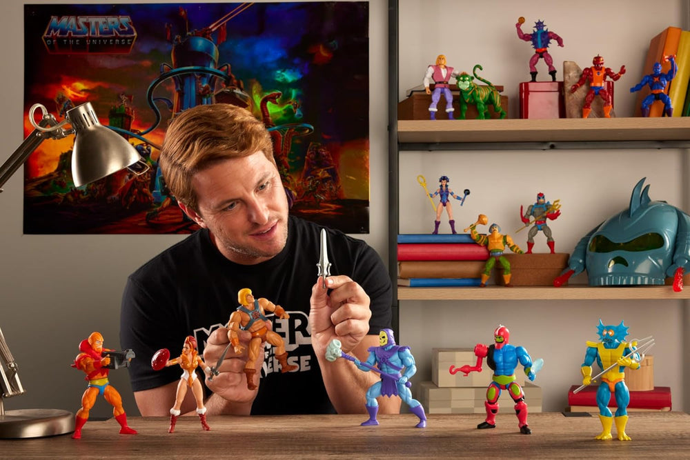 Jucărie Masters of the Universe Origins, figurină Teela din colecția de desene animate, aproximativ 14 cm înălțime Eroina Motu, accesoriu și mini benzi desenate, HYD27 Action figures Naty Shop