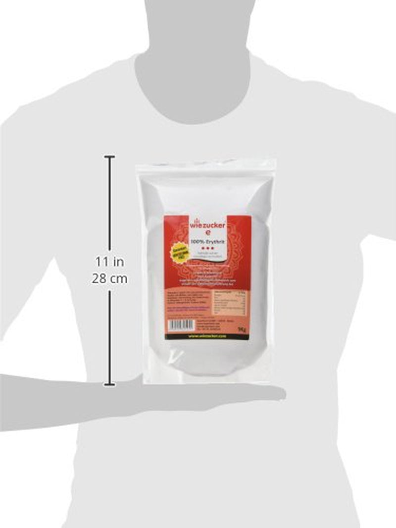 Erythritol, 1Er Pack (1 X 1 Kg) 1000 Gramm Indulcitori Naty Shop