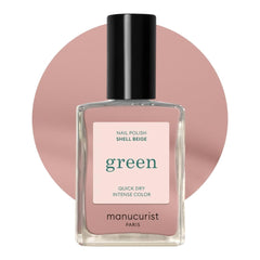 Manucurist Green - Vernis à ongles Rosy Beige Shell Beige - Vernis à ongles à séchage rapide - Ongles DIY - Vegan 12-Free - À base de plantes - Vernis à ongles - Fabriqué en France